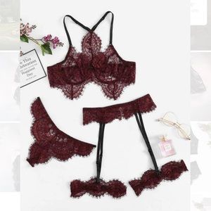 Sexy red lingerie set